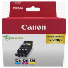 KOMPLET CANON CLI-526 CYAN, MAGENTA, RUMENO