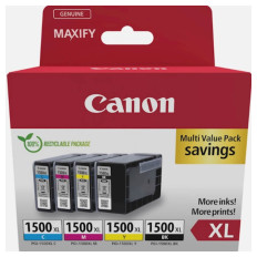KOMPLET CANON PGI-1500XL MULTI CYAN, MAGENTA, RUMENA, ČRNA MAXIFY MB2050