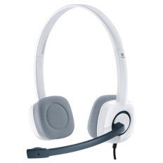 LOGITECH H150 stereo bele z mikrofonom slušalke