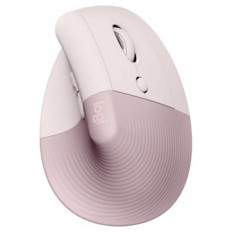 LOGITECH Lift vertical ergonomična brezžična optična mini roza miška