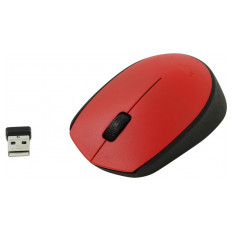 Logitech M171 Wireless majhna miška, rdeča