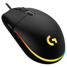 Logitech MIŠ Gaming USB G203 LightSync črna