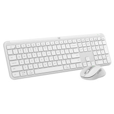 Logitech MK950 Slim brezžični komplet, Bolt-bela barva