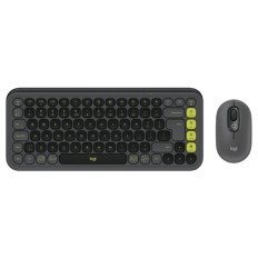 LOGITECH POP Icon Combo brezžična grafit/zelena tipkovnica + miška