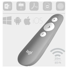 Logitech Presenter R500s Wireless, rdeč laser, USB 