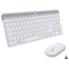Logitech Slim Wireless Combo MK470, grafitna SLO bela