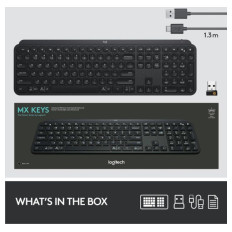 Logitech tipkovnica MX Keys S, grafitna, SLO