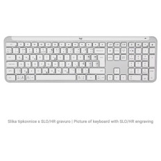 Logitech tipkovnica Signature Slim K950, bela, SLO gravura