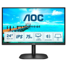 Monitor AOC 60,5 cm (23,8") 24B2XD 1920x1080 75Hz IPS 4ms VGA DVI 3H AdaptiveSysnc NTSC72%
