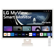 Monitor LG 31,5" 32SR50F-W Smart, IPS, 1920x1080, 2x HDMI, bel, zvočnik