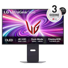 Monitor LG 31,5" OLED 32GS95UV-B UltraGear, 3840x2160, 2x HDMI, DP, USB, zvočnik