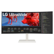 Monitor LG 37,5" 38WR85QC-W UltraWide ukrivljen,  IPS, 3840x1600, 2x HDMI, DP, USB-C, bel, 144Hz