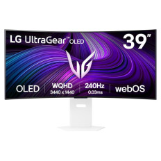 Monitor LG 39 OLED 39GX900A-B UltraGear ukrivljen, 3440x1440, 2x HDMI, DP, USB-C, 240 Hz, bel