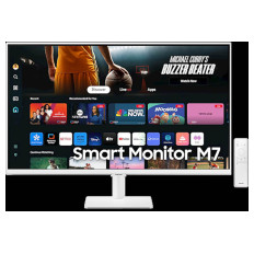 Monitor Samsung 32 M70D M7 Smart, VA, 3840x2160, 2xHDMI, USB-C, Wi-Fi, zvočnik, bel