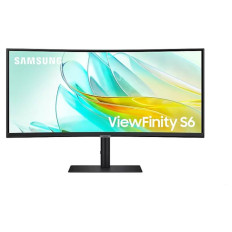 Monitor Samsung 34" S65UC ViewFinity S6 ukrivljen, VA, 3440x1440, HDMI, DP,USB-C, LAN, zvočnik