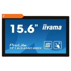 Monitor touch Iiyama 39,6 cm (15,6") TF1634MC-B8X 1920x1080 POS IPS 25ms VGA HDMI DisplayPort USB OpenFrame  7H ProLite