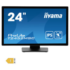 Monitor touch Iiyama 60,5 cm (23,8") T2452MSC-B1 1920x1080 POS IPS 14ms HDMI DisplayPort 2xUSB3.2 Zvočniki  7H ProLite interaktivni monitor PCAP 10, nagib 90 / 5 stopinj