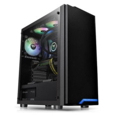 Ohišje Thermaltake H100 TG MidiATX - črna