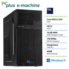 PCPLUS e-machine Core Ultra 5 235 16GB 1TB Windows 11 Pro namizni računalnik