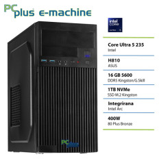 PCPLUS e-machine Core Ultra 5 235 16GB 1TB namizni računalnik