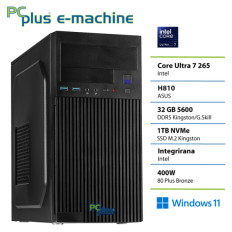 PCPLUS e-machine Core Ultra 7 265 32GB 1TB Windows 11 Home namizni računalnik