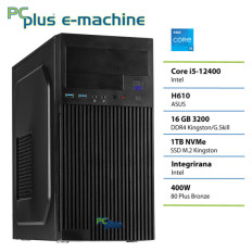 PCPLUS e-machine i5-12400 16GB 1TB namizni računalnik