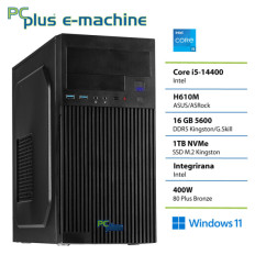 PCPLUS e-machine i5 14400 16GB DDR5 1TB SSD Windows 11 Home namizni računalnik