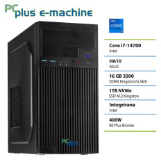 PCPLUS e-machine i7-14700 16GB 1TB namizni računalnik
