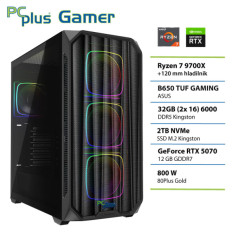PCPLUS Gamer Ryzen 7 9700X 32GB 2TB SSD RTX 5070 12GB gaming namizni računalnik