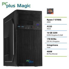 PCPLUS Magic Ryzen 7 5700G 16GB 1TB namizni računalnik