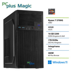 PCPLUS Magic Ryzen 7 5700G 16GB 1TB Windows 11 Home namizni računalnik
