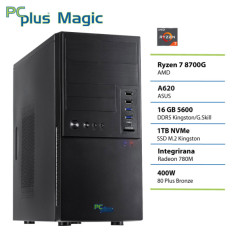 PCPLUS Magic Ryzen 7 8700G 16GB 1TB namizni računalnik