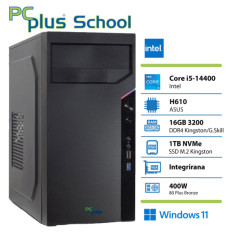 PCPLUS School i5-14400 16GB 1TB SSD Windows 11 PRO EDU (samo za izobraževalne ustanove) namizni računalnik