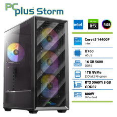 PCPLUS Storm Core i5-14400F 16GB 1TB SSD RTX 5060Ti 8GB gaming namizni računalnik