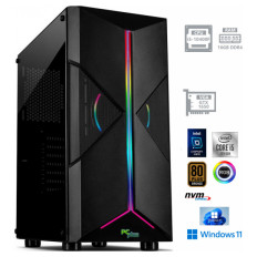 PCPLUS Storm i5-10400F 16GB 512GB NVMe SSD GeForce GTX 1650 4GB Windows 11 Home RGB gaming namizni računalnik