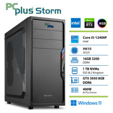PCPLUS Storm i5-12400F 16GB 1TB SSD RTX 3050 8GB Windows 11 Home gaming namizni računalnik