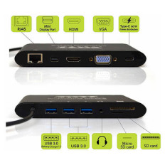 PORT Docking Station Type C, potovalni 1 x 4K