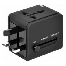 Potovalni adapter PORT + 2x USB vhod