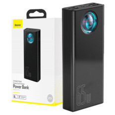 Prenosna baterija Baseus Ambilight 30.000mAh 65W 4xUSB-A 1xUSB-C črna (PPLG000101)