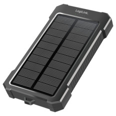 Prenosna baterija Logilink 10.000mAh 20W 2x USB-A 1x USB-C solarna črna (PA0390)