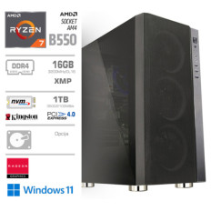 Računalnik MEGA TWR 6000Y R7-5750G/B550/16GB/1TB/AMD Vega 8-VGA HDMI DVI /550W-88%/Win11Pro