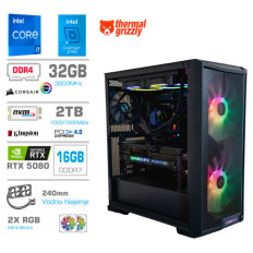 Računalnik MEGA TWR S10 i7-14700K/RTX5080/32GB/2TB-4.0/1000W/Brez OS/črna RGB