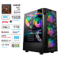 Računalnik MEGA TWR S7 R5-7600X/RX9060 XT/16GB-DDR5/1TB-4.0/750W/Brez OS RGB