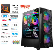 Računalnik MEGA TWR S7 R7-7700X/RX9070 XT/32GB-DDR5/2TB-4.0/750W/Brez OS RGB