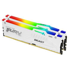 RAM DDR5 32GB 6000 FURY Beast White RGB XMP, kit 2x 16GB, CL30, DIMM