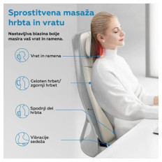 RENPHO Ergonomska masažna blazina za hrbet, vrat in glavo črna