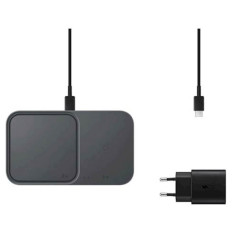 SAMSUNG BREZŽIČNA POLNILNA DUO POSTAJA +ADAPTER IN KABEL 15W SIVA