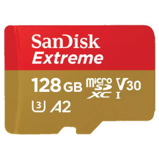 SANDISK Extreme microSDXC 128GB UHS-I 4K UHD SD adapter (SDSQXAA-128G-GN6MA) spominska kartica