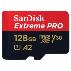 SANDISK Extreme PRO microSDXC 128GB UHS-I 4K UHD (SDSQXCD-128G-GN6MA) spominska kartica