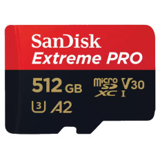 SANDISK Extreme PRO microSDXC 512GB UHS-I 4K UHD (SDSQXCD-512G-GN6MA) spominska kartica